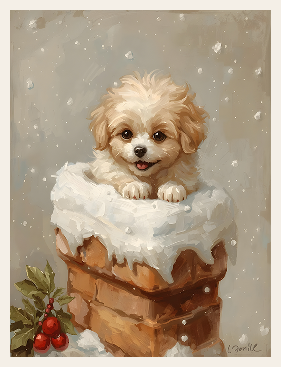 Chimney Pup and Holly Cheer
