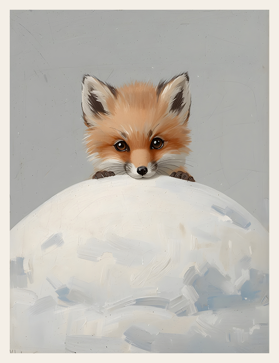 Fox Peek Over Snowrise