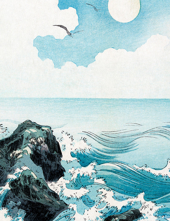 Waves Against the Evening Rocks