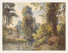 Landscape with a house, trees, and a river
