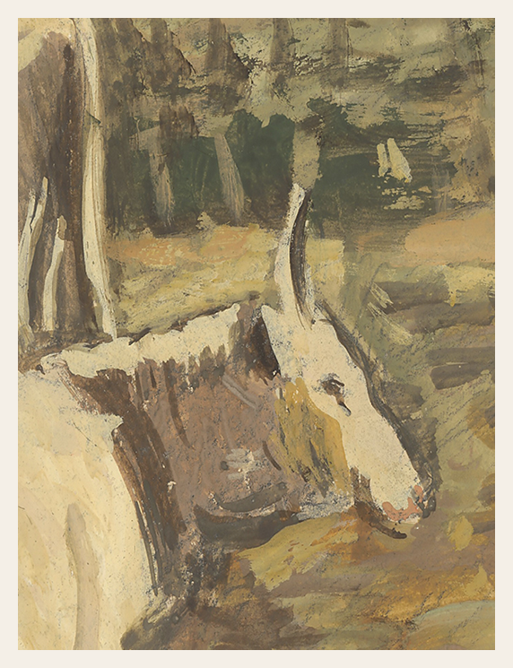 Abstract painting with earthy tones and textures