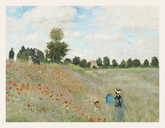 Poppy Field and Blue Parasol