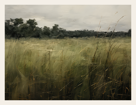 Field of tall grass with a blurred background