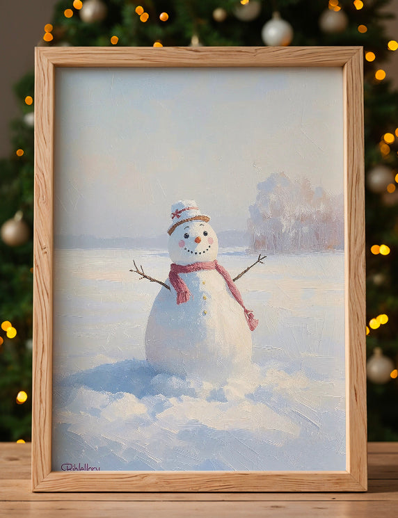 Snowman in Blooming Light