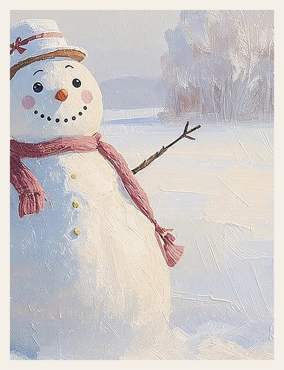 Snowman in Blooming Light