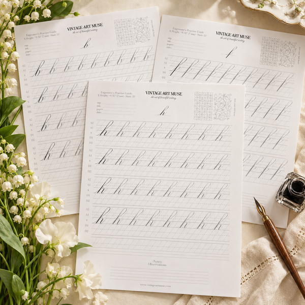 Engrosser’s Script - Lowercase Practice Guide