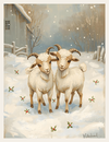 Goats by the Winter Cottage