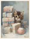 Kitten Behind the Gifts
