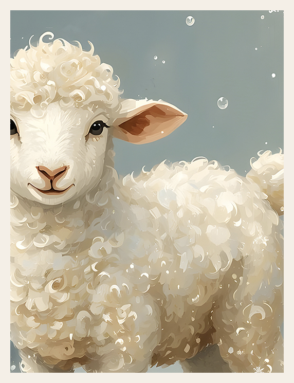 Lamb Beneath the Holly Snow