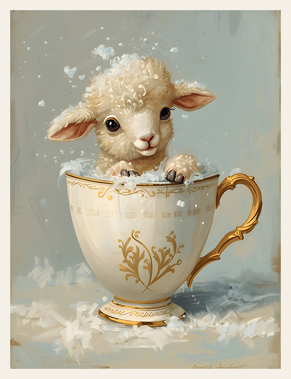 Lamb in Porcelain Snow