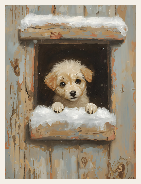 Paws on the Winter Ledge