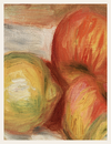 Painting of apples with a textured background