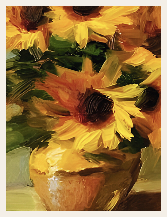 Sunflowers in the Yellow‑Brown Vase