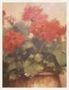 Red Blossoms in the Rustic Vase
