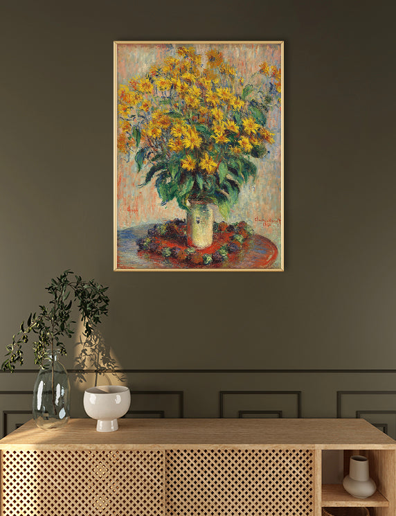 Yellow Blossoms on the Round Table