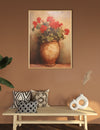 Red Blossoms in the Rustic Vase