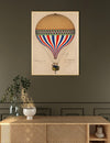 Tricolored Balloon Lifting Into the Pale Morning Sky