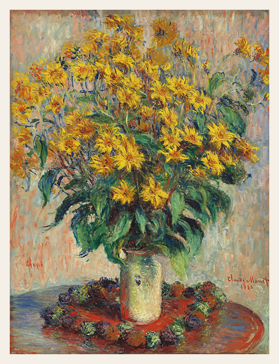 Yellow Blossoms on the Round Table