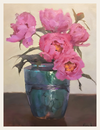 Pink Blossoms in the Clear Glass Vase