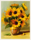 Sunflowers in the Yellow‑Brown Vase