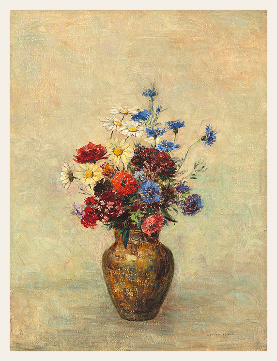 Bouquet in the Brown‑Gold Vase