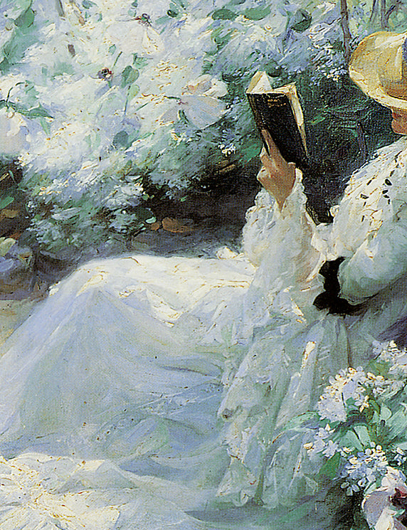 Reading Among the White Blossoms