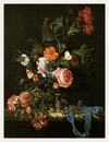 Roses and Butterflies in Twilight Elegance