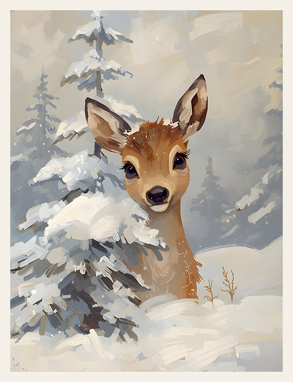 Soft Stare in the Snowbound Pines