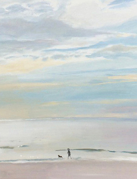 Pastel Walk Along the Quiet Shore