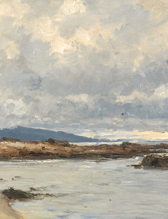 Shoreline Under the Heavy‑Cloud Sky