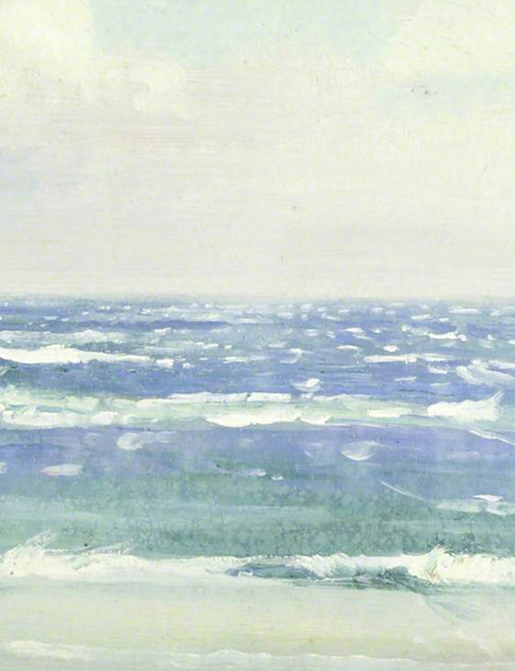 Gentle Waves Along the Pale Shore