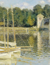 Sailboats Resting Beneath the Riverside Bridge