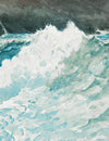 Storm‑Tossed Sea Against the Dark Cliffs