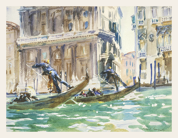 Gondolas in Soft Canal Light