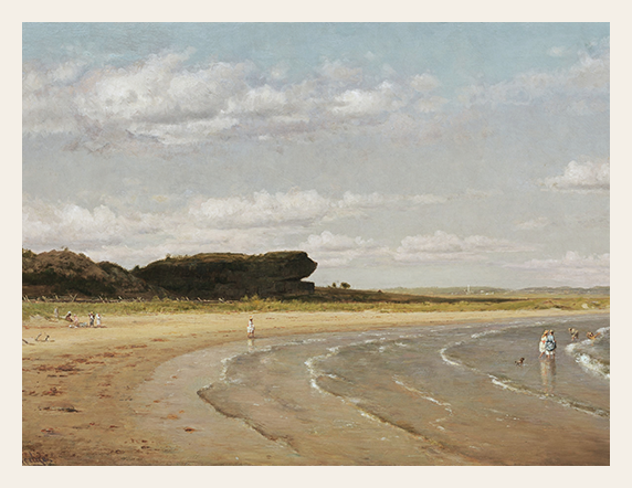 Figures Along the Sunlit Coast