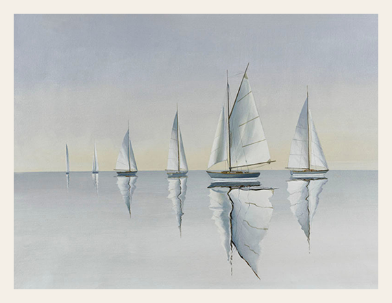 Six Sails on the Quiet Mirror