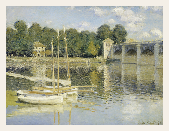 Sailboats Resting Beneath the Riverside Bridge