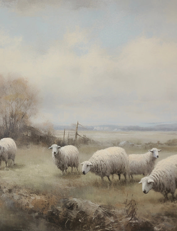 Autumn Field and Grazing Stillness